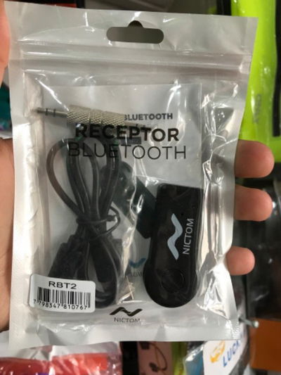 Receptor Bluetooth con ficha Plug y USB