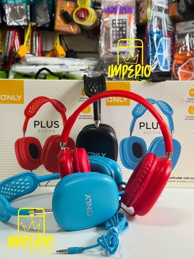 Auriculares ONLY plus. Con cable auxiliar 3,5