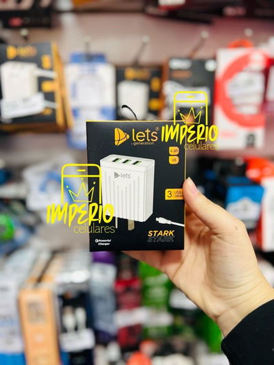 Cargador LETS 3usb V8 cable desmontable