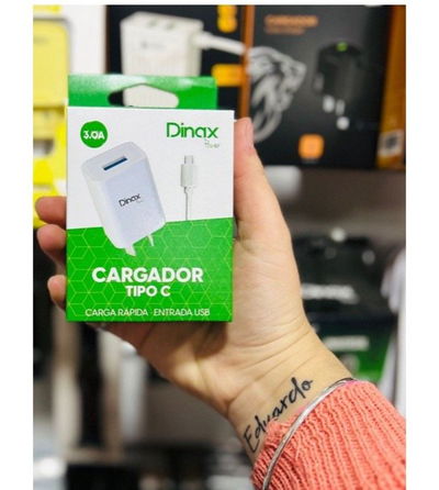 Cargador dinax tipo c 3A cable desmontable (blanco)