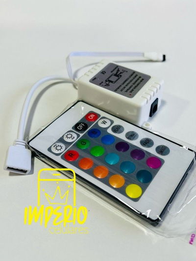 Controlador rgb 24 teclas para tira led, fuente blanca