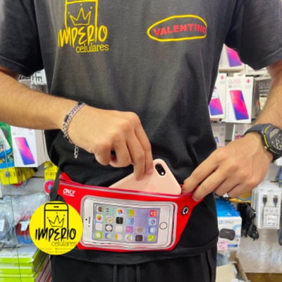 Riñonera con visor de celular