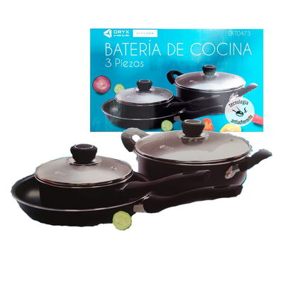 Set de olla por 3 piezas EKT0473