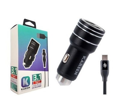 Cargador para auto tipo c 3.1A karsen