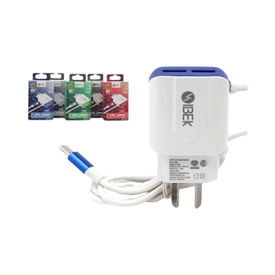 Cargador IBEK 3.8A tipo c AC-02