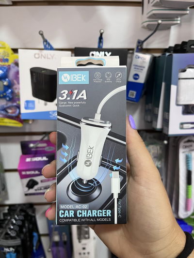 Cargador 12v 3.1A IBEK tipo c