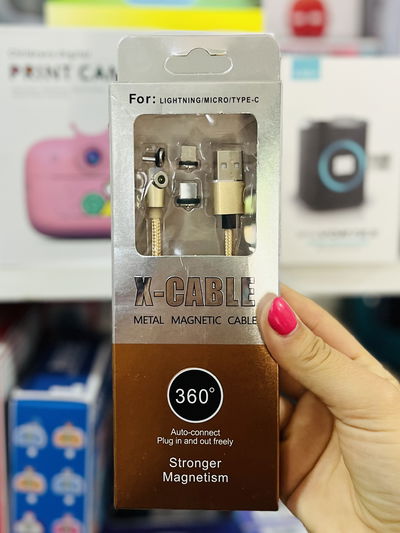 Cable imantado 3 fichas en 1