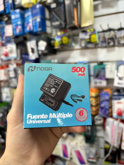 Fuente universal 6 conectores 500mAh - Noga 
