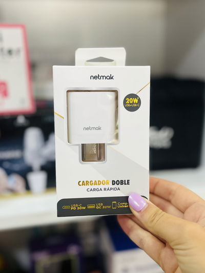 Cabezal tipo C + usb 20w netmak 