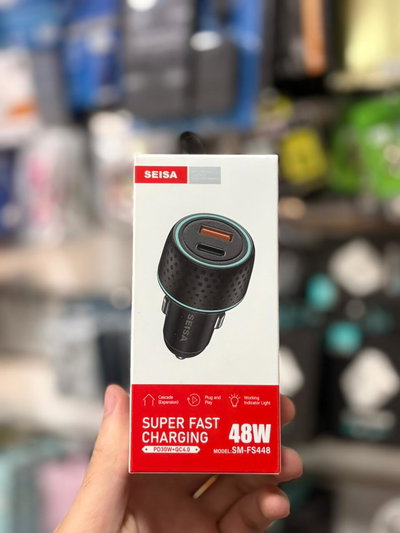 Cabezal SEISA 12V USB + tipo C 48w carga rapida para auto