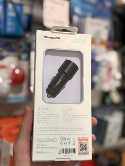 Cabezal TRANYOO 12V USB + tipo C 30W carga rapida para auto