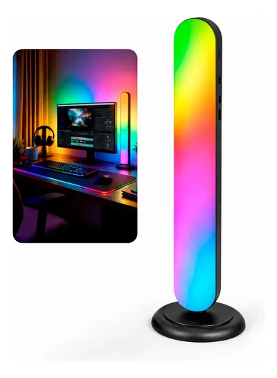 Barra de Luz LED RGB (Base magnética,Soporte clip y Base de apoyo)