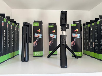 Tripode + palo de selfie con Bluetooth, 2 en 1