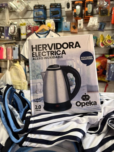 Pava Eléctrica de 2 litros y Acero Inoxidable Opeka