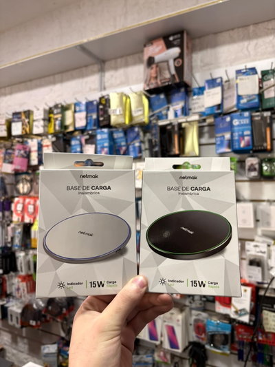 Base de Carga Inalámbrica 15W Netmak Cargador inalambrico