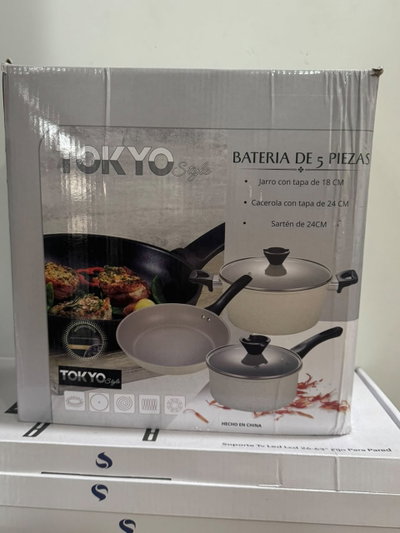 Bateria de Cocina 5 piezas 3 ollas kit