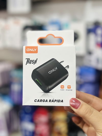 Cargador only rush 1 usb + cable v8. 4.8A