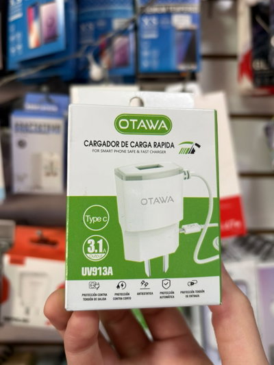 Cargador tipo C + puerto USB Otawa 3.1A