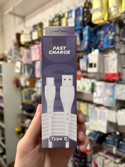 Cable USB a tipo C blanco 1M