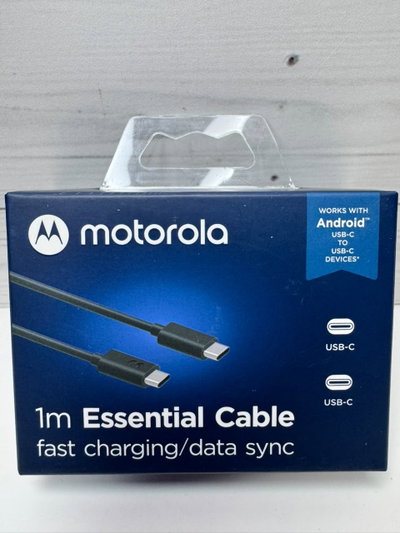 Cable Motorola 1 metro USB-C a USB-C carga rapida y datos 