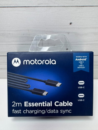 Cable Motorola 2 metros USB-C a USB-C carga rapida y datos 