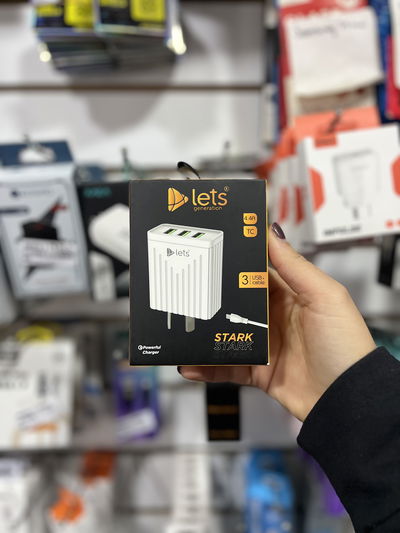 Cargador Lets 4.4a 3 usb + cable tipo c 