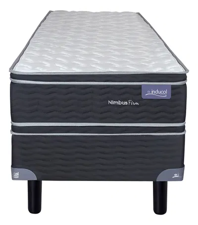 Conjunto Sommier Inducol Nimbus Firm 1 Plaza