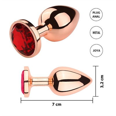 PLUG ANAL DORADO CON ROSA