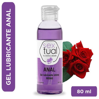 Gel Lubricante anal sextual sabor rosas 80ml