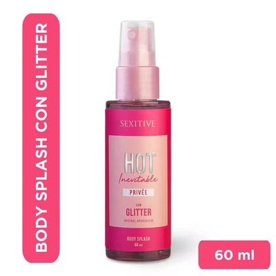 Body Splash Hot Inevitable Privée con Glitter 60ml