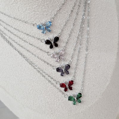 Collar Mariposa strass ●AQ●