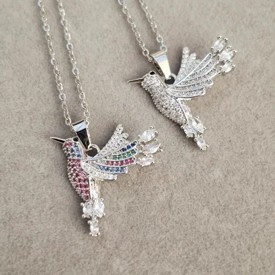Collar Colibrí con strass