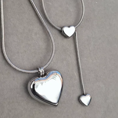 Collar Corazón Liso ●AQ●