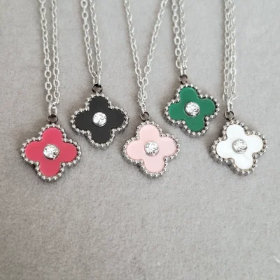Collar Trebol Strass ●AQ●