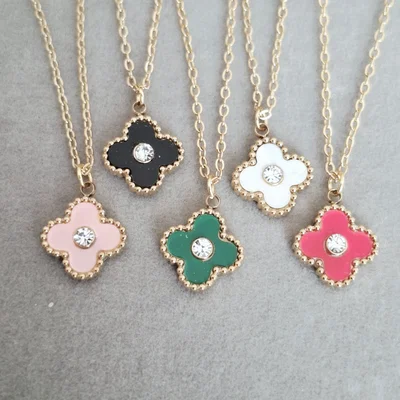 Collar Trebol Strass ●AD●