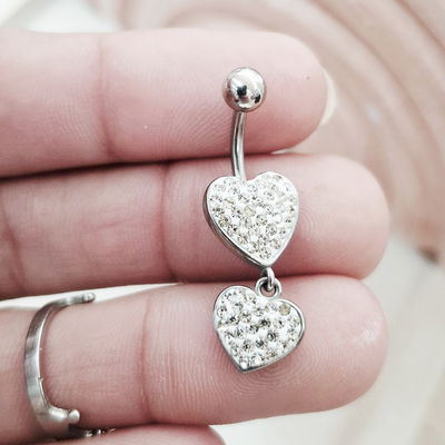 Ombligo Dos Corazones multistrass●AQ●