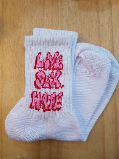 Medias de algodón LOVE, SEX, HATE