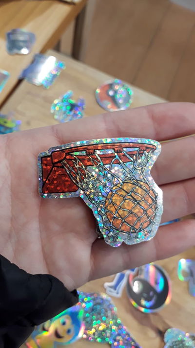 Vinilo holográfico glitter BASQUET