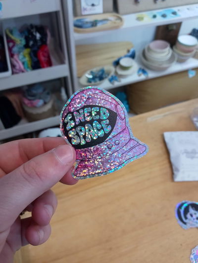 Vinilo holográfico glitter I NEED SPACE