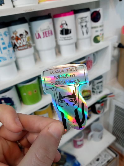 Vinilo holográfico MICHI LLEGUÉ TARDE PORQUE NO QUERIA VENIR