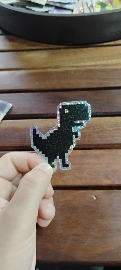 Vinilo holográfico glitter dinosaurio error404