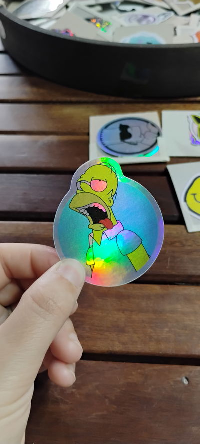 Vinilo holográfico Homero baba