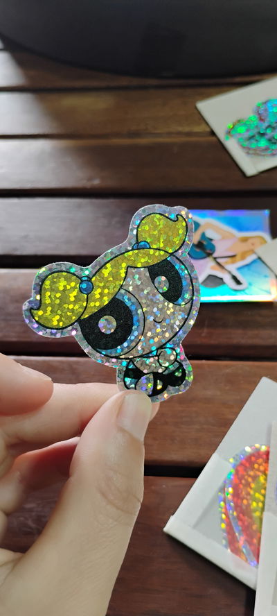 Vinilo holográfico glitter burbuja
