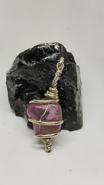 Dije de ágata rosa