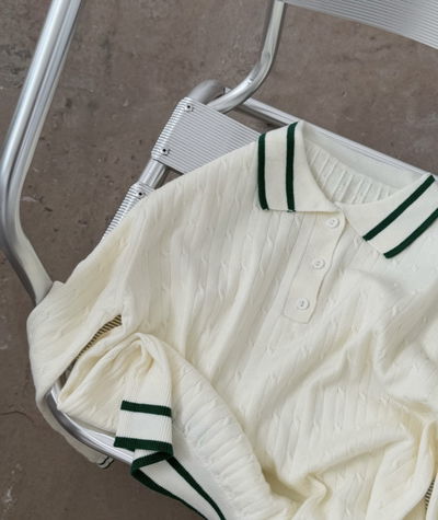 SWEATER POLO TRENZADO