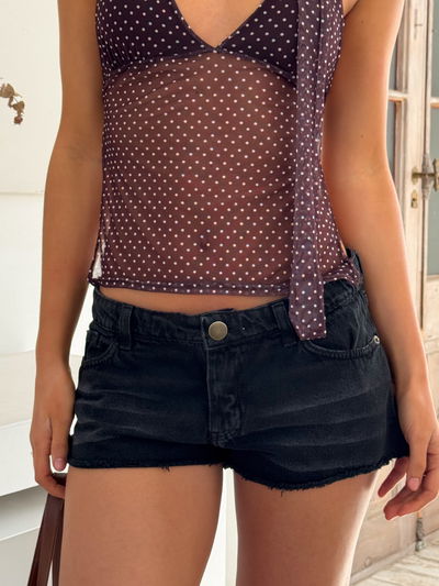 SHORT DENIM BLACK