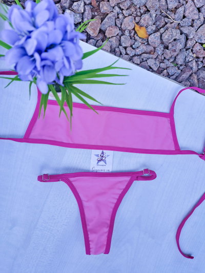 Bikini EMILIA Rosa borde Fucsia