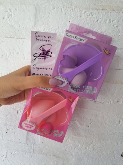 Set de esponjitas y mask