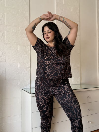 PIJAMA LARGO LEOPARDO