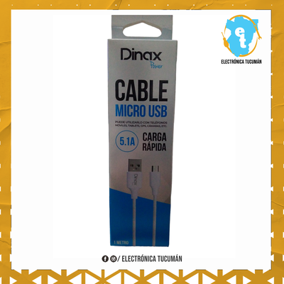 CABLE USB CARGA RÁPIDA Y DATOS 5.1 A dinax